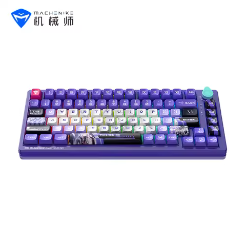 MACHENIKE K600T-B82 Tri Modes Mechanical Keyboard Gasket Mounted 2.4G Bluetooth Wireless Gaming Keyb