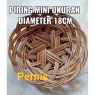 Mini woven plate diameter 17-18cm contains 20pcs (Visin)