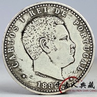 A Antique Collection 1899 Portugal 1,000 Reese Retro Dayang Coins Can Blow Ring Foreign Silver Dolla