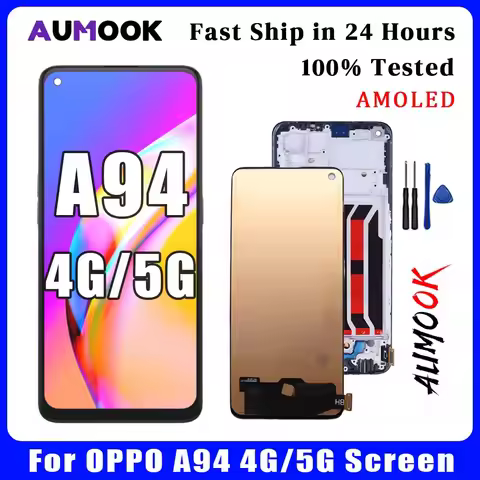 6.43" AMOLED Screen For OPPO A94 5G CPH2211 LCD Display Touch Screen Digitizer Assembly For OPPO A94