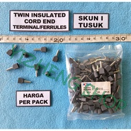 SKUN I FERRULES 2 CABLES TE2510 GREY 1 PACK (100 PCS)