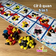 5-in-1 O Quan Chess (O Quan, Checkers, Go, Jumping Chess, Burden Chess) - Children's childhood game