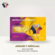 ANSARI 999 Investment Real Gold Bar (1mg)