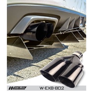 WORKS ENGINEERING EXHAUST TIP BLACK EDITION B2 (UNIVERSAL) TWIN TUBE TAILPIPE