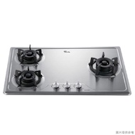 【喜特麗】【JT-GC309S_NG1】77cm三口不鏽鋼 檯面瓦斯爐-天然氣(含標準安裝)