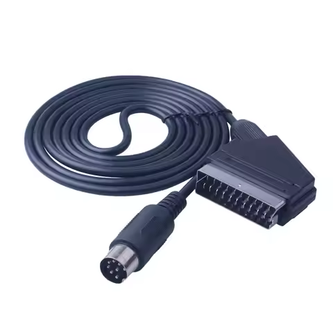 V-pin Scart Cable 1.8M Replacement Cable For Sega Megadrive 1 Genesis 1 Master System 1 RGB AV Scart