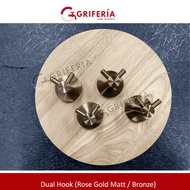 Rose Gold / Bronze Hook / Dual Hook / Twin Hook / Colour Hook / Double Hook / Antique Hook / Antique