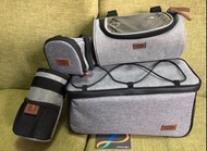 單車車袋4件套裝-全新 美國品牌 Bell Stowaway 淺灰色復古風 小布 小摺 摺車 單車旅行 通勤 外賣