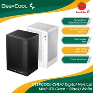DEEPCOOL CH170 DIGITAL Vertical Mini-ITX PC Case - Black | White