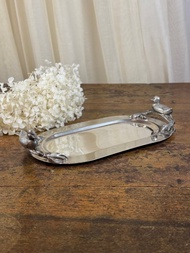 50567-迷人法國SILEA鍍銀鵝肝醬盤