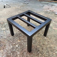 Square pot shelf: 25x25cm - 30x30cm, Height (10-15-20)cm, 2 spokes - Iron shelf