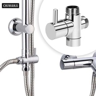 [CHiWANJi] 3 Way Diverter Valve Shower Arm Diverter Valve Three Way Fixed Spray Head Kitchen Accesso