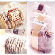 White letter cookie bag 25*9cm - 50c