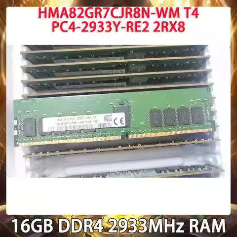 RAM 16GB DDR4 2933 PC4-2933Y-RE2 2RX8 HMA82GR7CJR8N-WM T4 Server Memory