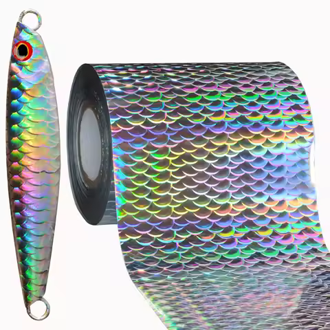 Free Shipping Colorful Hot Stamping Foil For Fishing Lure Jigs Baits Spoon Paper 8cm/3.14 Inches Wid