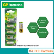 GP Battery Super Alkaline 12V 23A Suitable for Remote Controls, Car Key, Doorbells, Autogate