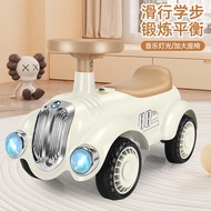 4 Wheels Ride On Toy Car / Push Baby Car with Music & Lights Children Retro Scooter Car Boys Girls F