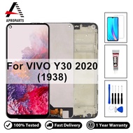 100% LCD ทดสอบแล้วสำหรับ VIVO Y30 1938 หน้าจอสัมผัสประกอบ Digitizer พร้อมส่วนอะไหล่กรอบ