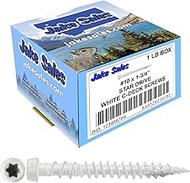 10 x 1-3/4" White Composite Decking Screws. Exterior Coated, Pressure Treated and ACQ Lumber Compati