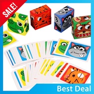 Best Deal Wooden Expression Puzzle Building Blocks Expression Matching Block Face Changing Puzzle Ga