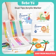 Enmy Dual Tips Acrylic Marker - Washable Marker Pen Arcylic Marker Paint Drawing Colouring Marker Ma