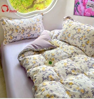 High Quality Cotton Cadar 2100TC HQ Cotton 7in1 Comforter set Getah KeLiling Bedsheet tinggi 16inci