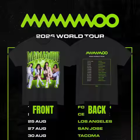 2026 Mamamoo World Tour Unisex Heavy Cotton Tee Trendy, Fashionable and Comfortable Y2k Ins