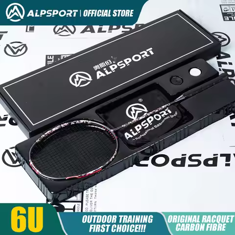 ALP HQ 6U Ultralight Offensive Professional Carbon Fiber Badminton Racket 35 Lbs Original Imported R