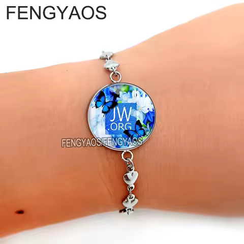 Stainless Steel Classic JW.Org Bracelet Heart Bangles Gift for Women