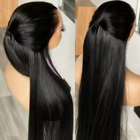 Golden 5x5 Glueless Lace Frontal Wigs Pre Plucked 220%Density Bone Straight 6X6 Closure Lace Front H