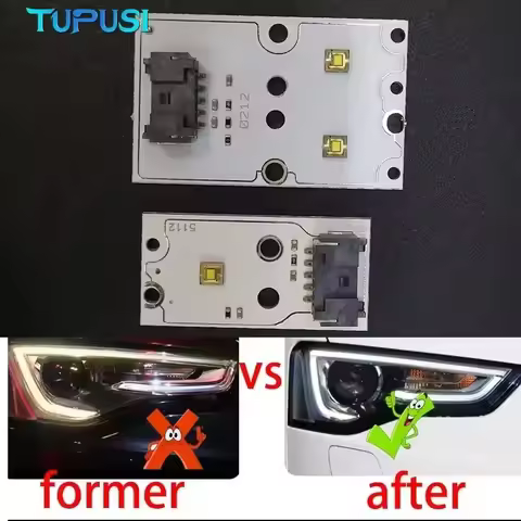 White LED DRL Board for Audi A4L B8 A5 S5 2013-2015 Xenon Headlight Daytime Running Light DRL Module