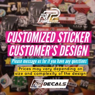 Customize Sticker(Customer's Design)Machine Cutout Decals and Sticker