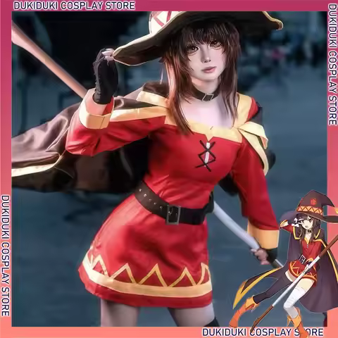 Anime Megumin Cosplay Costume Women Sorceress Dress Konosuba Outfits Girls Megumin Wig Halloween Cos