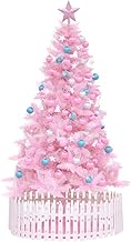 6.8Ft Pre-Lit PVC Artificial Christmas Tree,Premium Spruce Hinged Detachable Christmas Tree Easy Assembly For Holiday Decoration Xma(Christmas tree gifts) (Pink 120cm(4Ft)) The New
