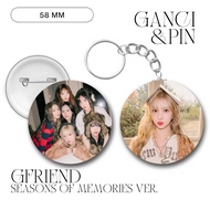 GANTUNGAN GFRIEND PIN SEASONS OF MEMORIES 58MMKeychain KPOP IDOL KEYCHAIN UNOFFICIAL EUNHA YUJU