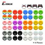 4 Pieces Controller Joystick Caps Thumb Stick Grips Compatible For Sony Playstation DualSense Dualshock 4 5 PS4 PS5 Compatible For Nintendo Switch Pro