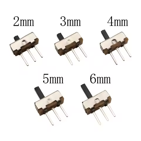 20Pcs SS12D00 Slide Switch DIP 3 Pin 1P2T 2 Position ON-OFF Interruptor Mini Toggle Switch Handle Le