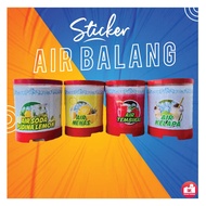 Sticker Air Balang Penuh / Pelekat Bekas Balang Keliling / Sticker Air buah shape Cylinder