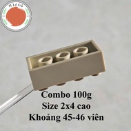 Combo of 1 ounce of 2x4 sand gold bricks (about 45-46 pieces)