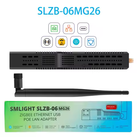 SMLIGHT SLZB-06MG26 Zigbee 3.0 to Ethernet USB WIFI Gateway Coordinator With POE Works With Zigbee2M
