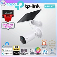 TP-Link Tapo C410 KIT 3MP Solar Power IP Camera Rechargeable Battery Outdoor Wireless Surveillance C