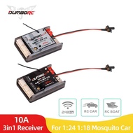 DUMBORC 3in1 Reciver 2.4GH 10A Brush ESC 5V/2A 2S LiPo BEC with Gyro Light Controller for Remote Con