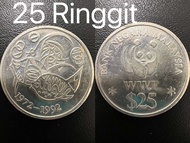 AJ STAR COLLECTION - Tahun 1992 20th WWF RM25 Ringgit Proof Coin