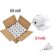 100roll thermal paper roll 57mm x 50mm 57x40mm 57x30mm Thermal Receipt Roll / Foodpandx Grxb Thermal