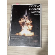 IGCSE A* Physics Notes (Pre-Owned) - SELLING LESS THAN HALF OF THE ORIGINAL PRICE (RM66)