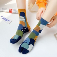Women Women's Socks Flip-Flops Socks Unique Two-Finger Socks Split Toes Japanese Clogs Mid-Top Cotto