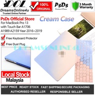 PsDs Cream Series Hard Cover Protection Case for Laptop MB Pro 13 Touch Bar A1706 A1989 A2159 Year 2