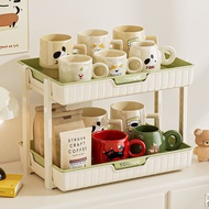 [in stock] Desktop storage rack, cup storage box, household kitchen cup rack, storage shelf, tea cup
