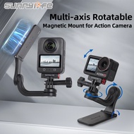 Sunnylife 360° Rotation Magnetic Mount for Insta360 X5/DJI OSMO 360/OSMO Pocket 3/Nano Holder Mount 