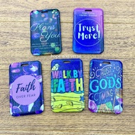 ID Case Sliding id Case id holder Vertical Holder with protector clear with Bible Verse